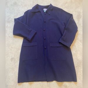 April Cornell All Wool Indigo Blue Jacket / Coat